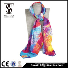 2015 estilo 100 lenços de seda pura para tingimento, própria fábrica impressa cachecol de seda